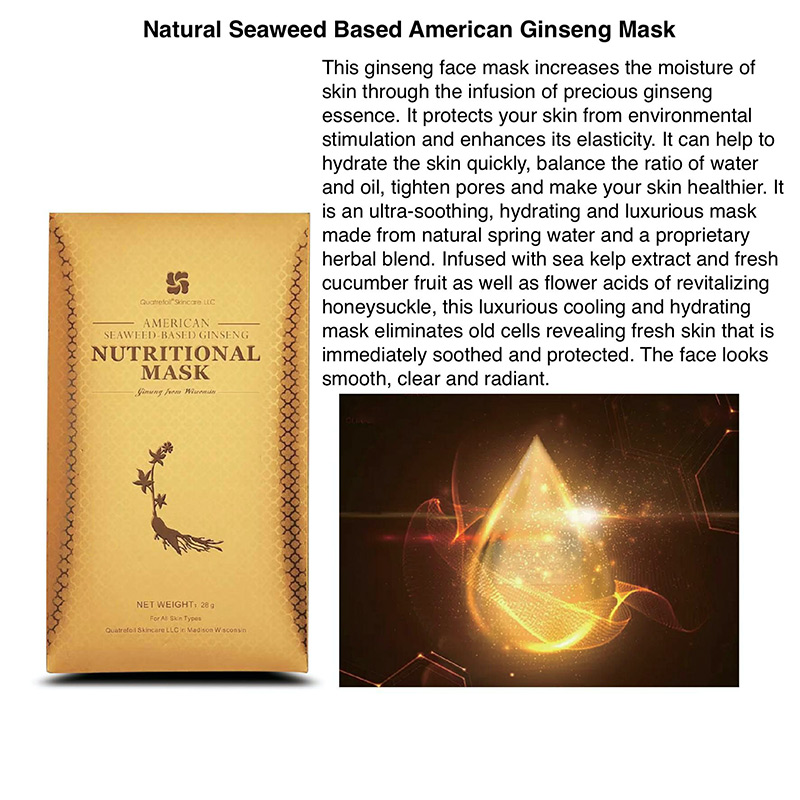 Natural Seaweed Based American Ginseng Mask Organic